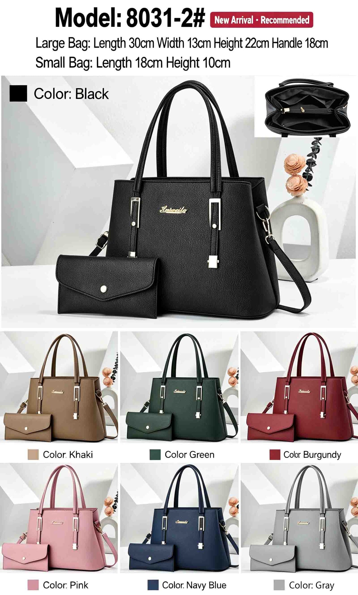 New Arrival Women PU Leather Top Handle Satchel Handbag, Large Capacity Multi-Pocket Crossbody Shoulder Purse, Elegant Ladies Work Tote Bag, 7 Colors