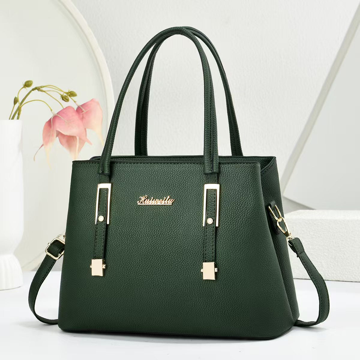 New Arrival Women PU Leather Top Handle Satchel Handbag, Large Capacity Multi-Pocket Crossbody Shoulder Purse, Elegant Ladies Work Tote Bag, 7 Colors