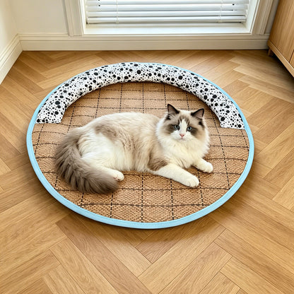 Round Pet Cooling Mat for Cats and Dogs, Summer Use