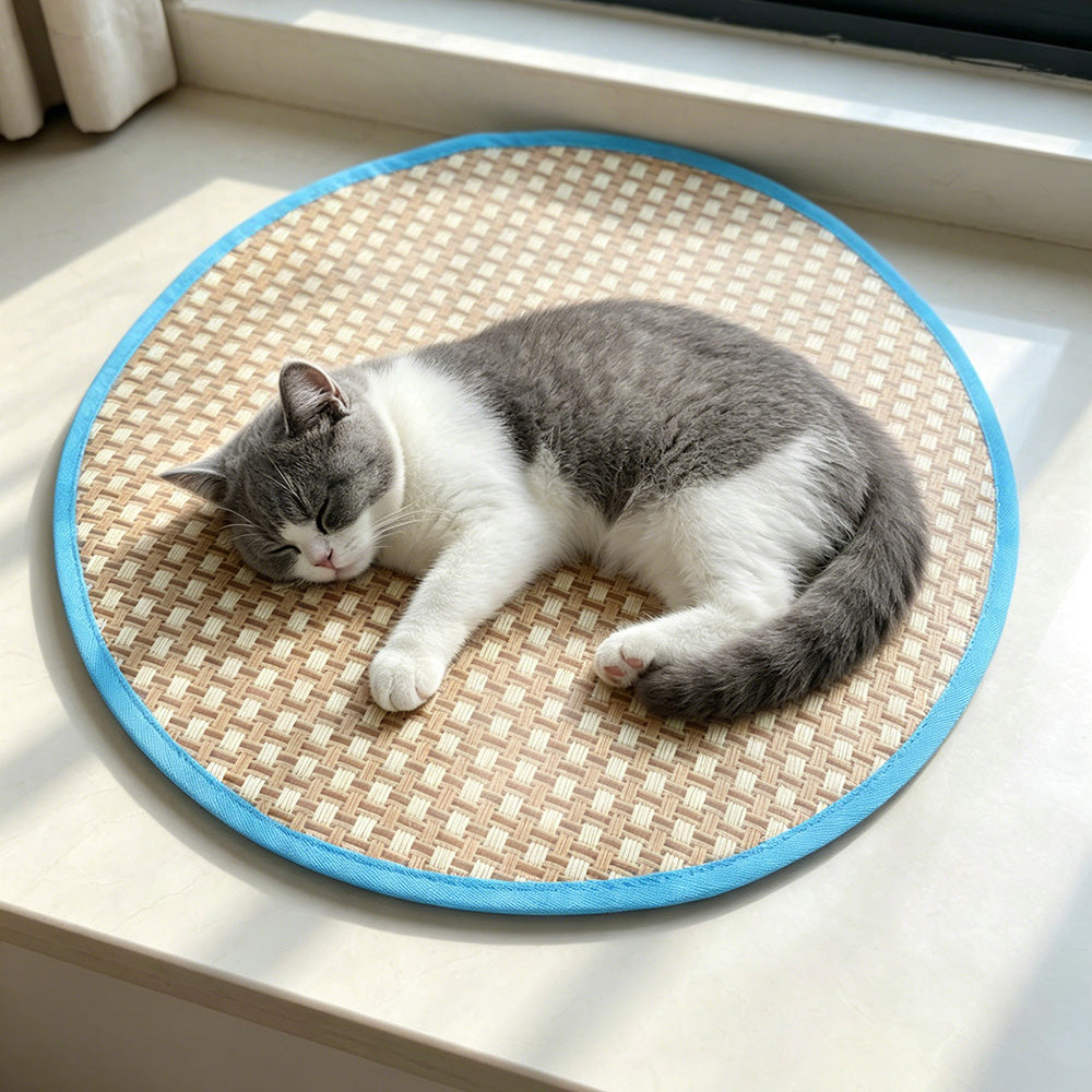 Round Summer Pet Mat, Breathable Ice Pad