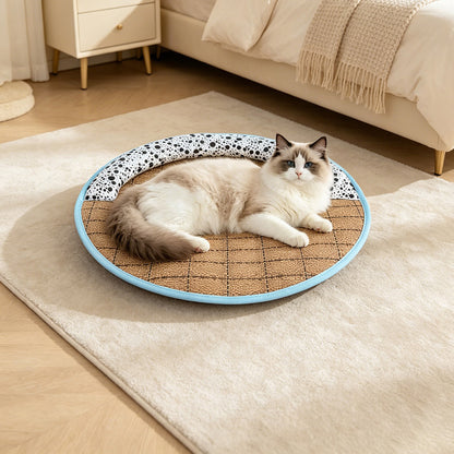 Round Pet Cooling Mat for Cats and Dogs, Summer Use