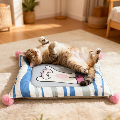 Plush Ball Decor Pet Cushion, Suitable for All Seasons
