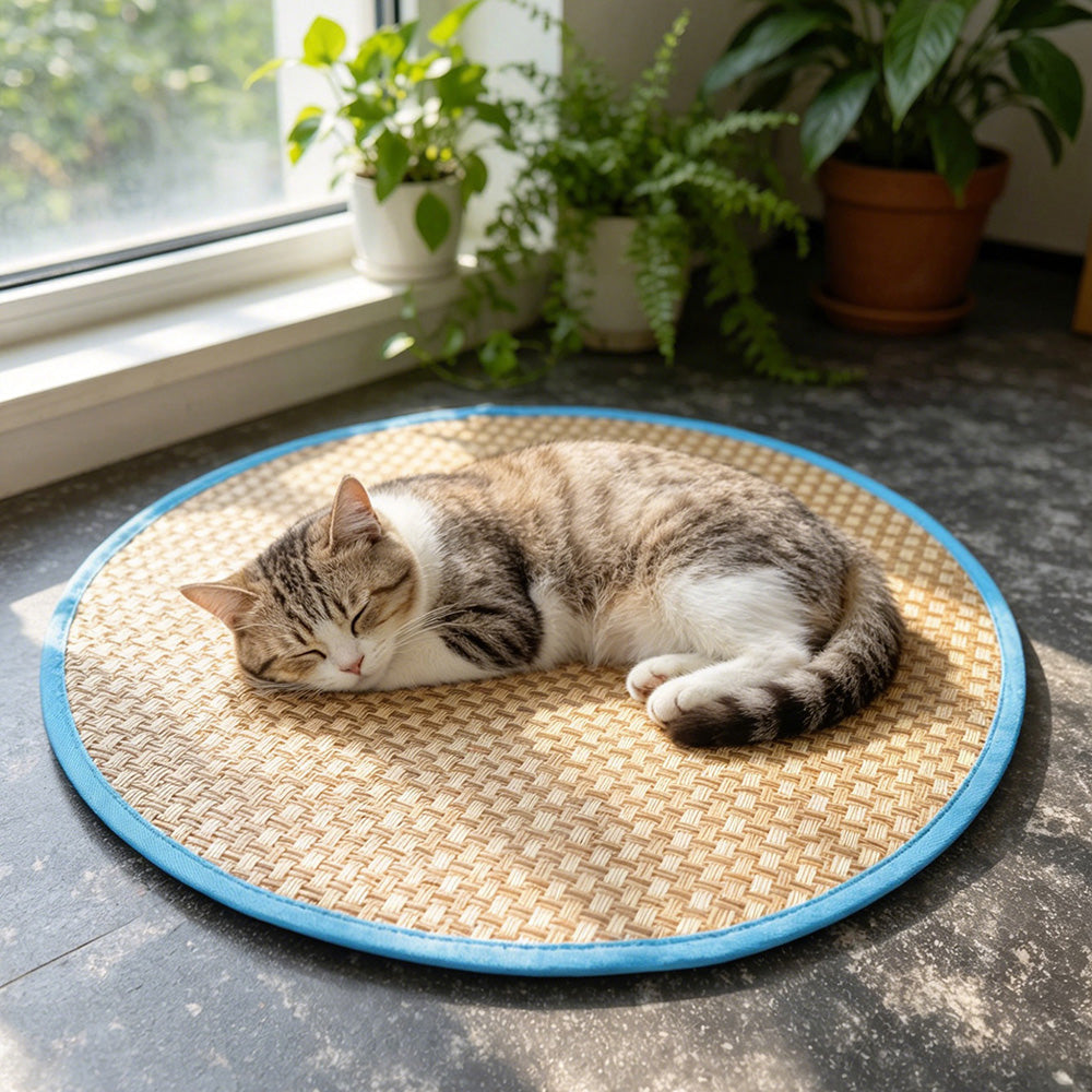 Round Summer Pet Mat, Breathable Ice Pad