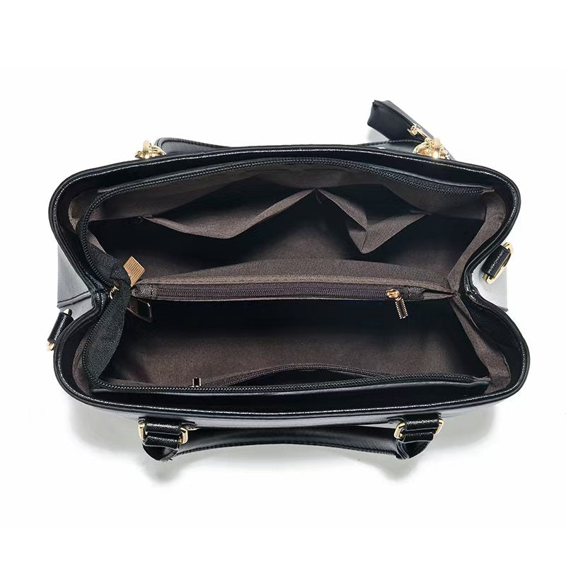 Women's fashionable, casual, versatile, large-capacity color-blocked bag; a great gift for mom or friends; shoulder/crossbody/handbag.
