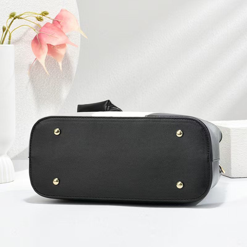 Women's fashionable, casual, versatile, large-capacity color-blocked bag; a great gift for mom or friends; shoulder/crossbody/handbag.