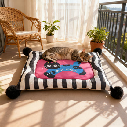Plush Ball Decor Pet Cushion, Suitable for All Seasons