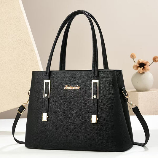 New Arrival Women PU Leather Top Handle Satchel Handbag, Large Capacity Multi-Pocket Crossbody Shoulder Purse, Elegant Ladies Work Tote Bag, 7 Colors