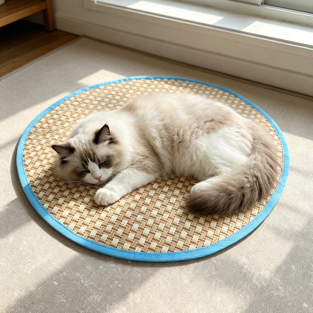 Round Summer Pet Mat, Breathable Ice Pad