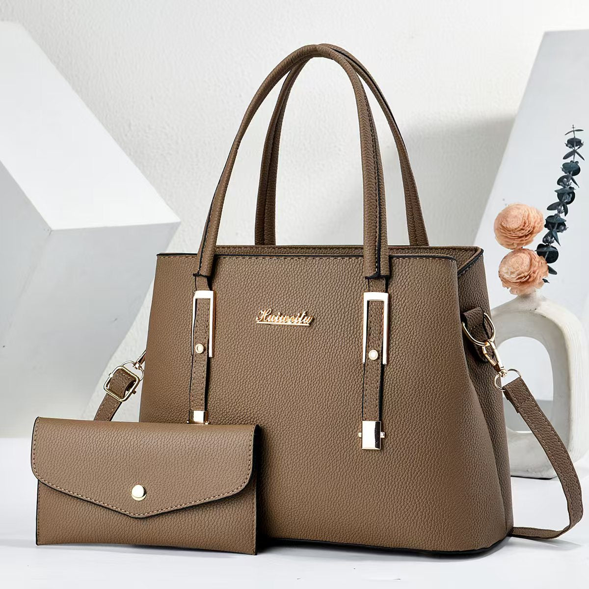 New Arrival Women PU Leather Top Handle Satchel Handbag, Large Capacity Multi-Pocket Crossbody Shoulder Purse, Elegant Ladies Work Tote Bag, 7 Colors