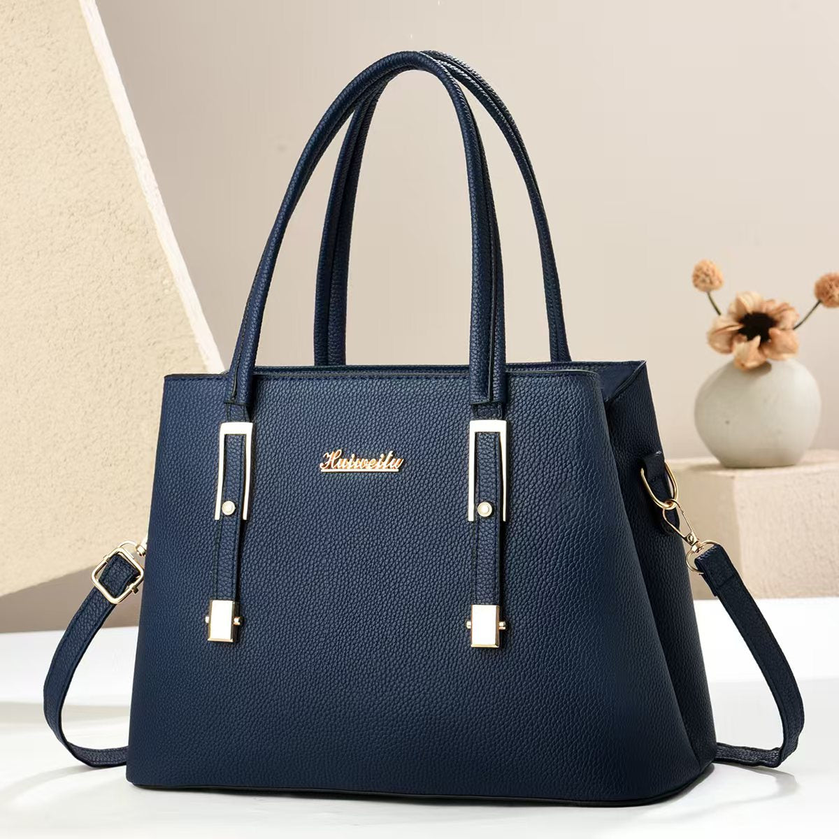 New Arrival Women PU Leather Top Handle Satchel Handbag, Large Capacity Multi-Pocket Crossbody Shoulder Purse, Elegant Ladies Work Tote Bag, 7 Colors