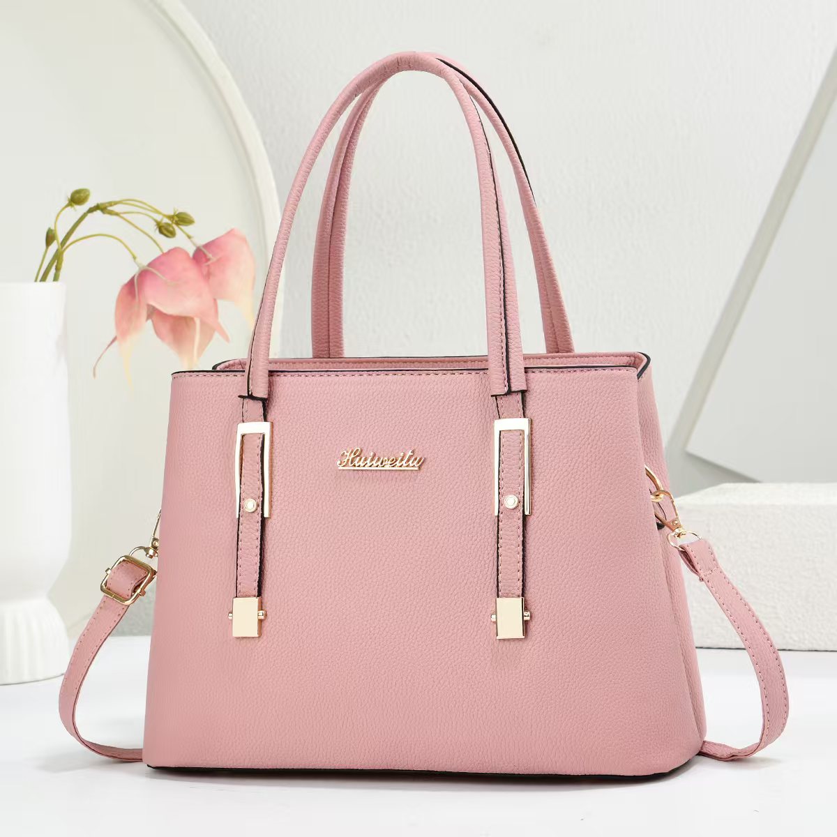 New Arrival Women PU Leather Top Handle Satchel Handbag, Large Capacity Multi-Pocket Crossbody Shoulder Purse, Elegant Ladies Work Tote Bag, 7 Colors