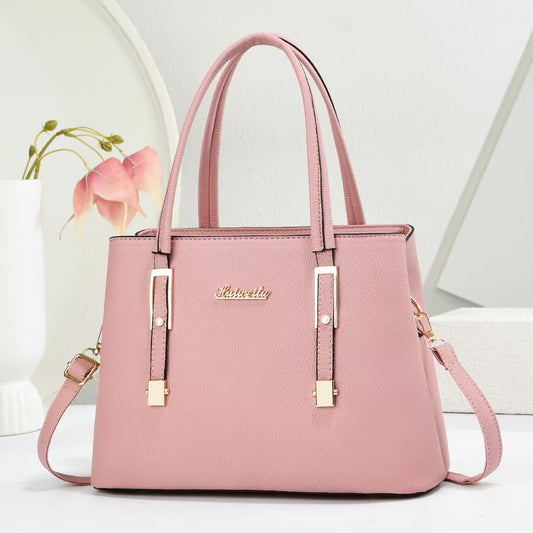 New Arrival Women PU Leather Top Handle Satchel Handbag, Large Capacity Multi-Pocket Crossbody Shoulder Purse, Elegant Ladies Work Tote Bag, 7 Colors