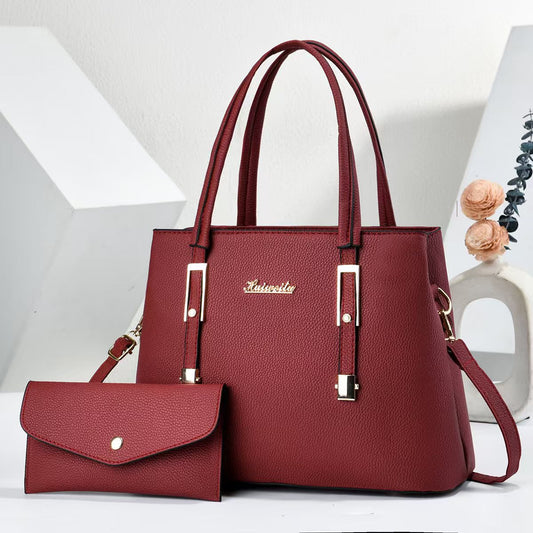 New Arrival Women PU Leather Top Handle Satchel Handbag, Large Capacity Multi-Pocket Crossbody Shoulder Purse, Elegant Ladies Work Tote Bag, 7 Colors