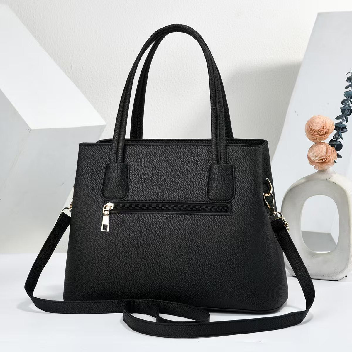New Arrival Women PU Leather Top Handle Satchel Handbag, Large Capacity Multi-Pocket Crossbody Shoulder Purse, Elegant Ladies Work Tote Bag, 7 Colors